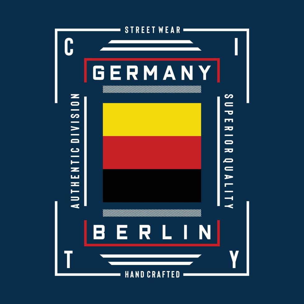 berlin typografi design för t-shirt skriva ut vektor