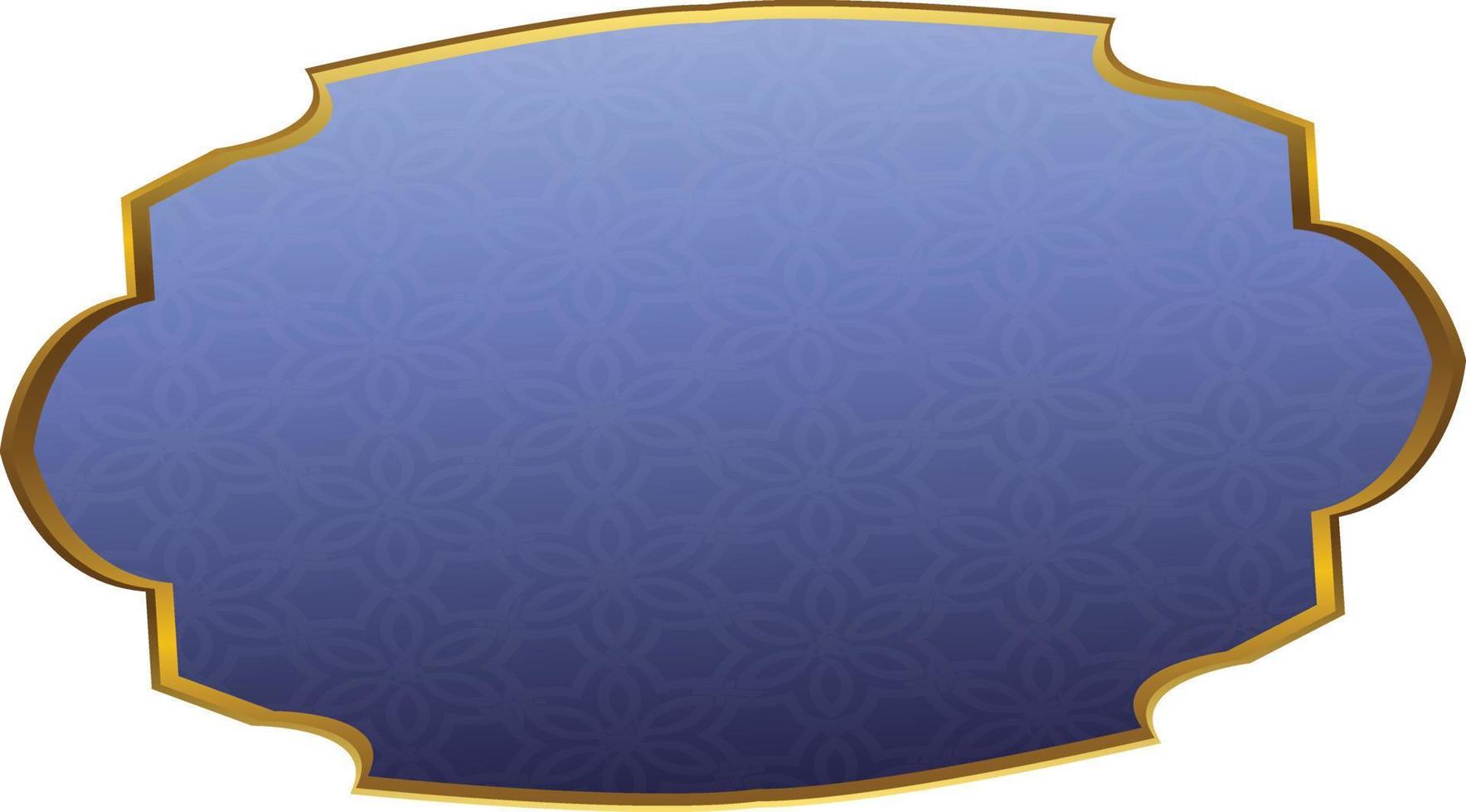 islamisches banner luxus goldenes textfeld verkauf banner titelfeld ornament vektor
