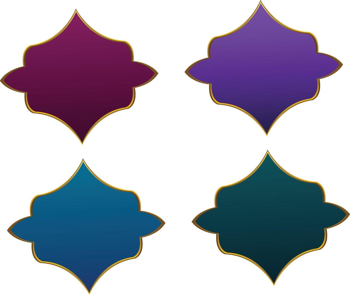islamic baner lyx gyllene text låda försäljning baner titel låda prydnad vektor