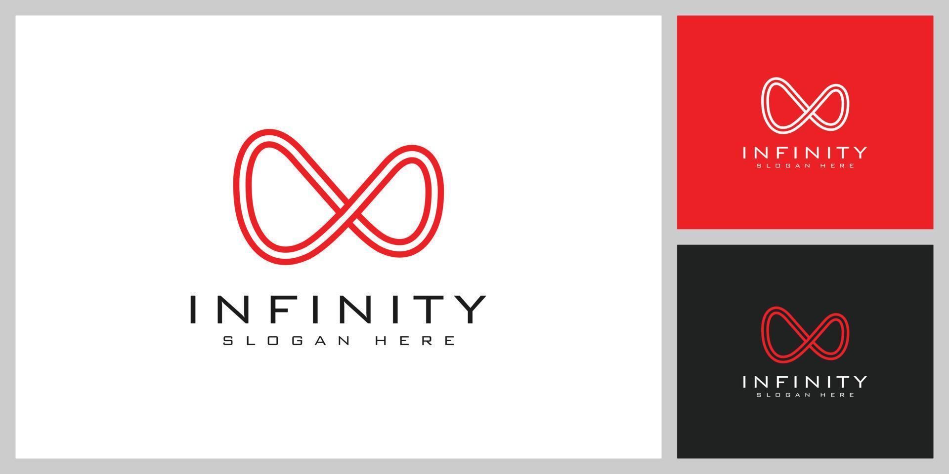 Infinity-Tech-Logo mit Linienkunststil vektor