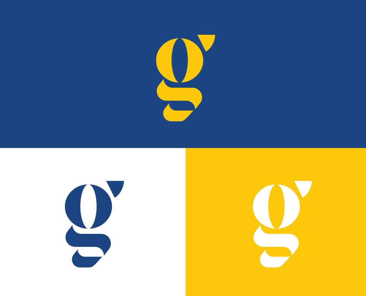 g-Buchstaben-Typografie-Logo-Design vektor