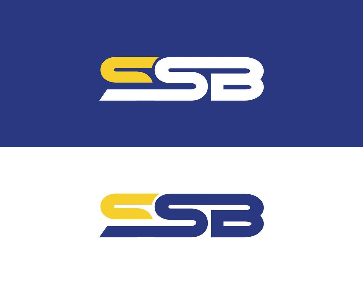 ssb brief typografie logo design vektor