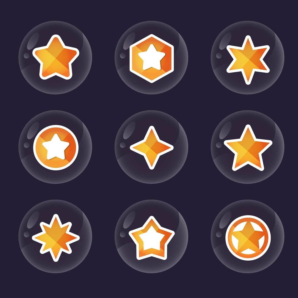 Bubble Star Icon Sammlungen vektor
