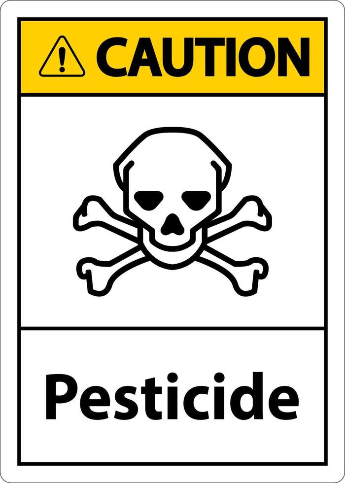 varning pesticid symbol tecken på vit bakgrund vektor