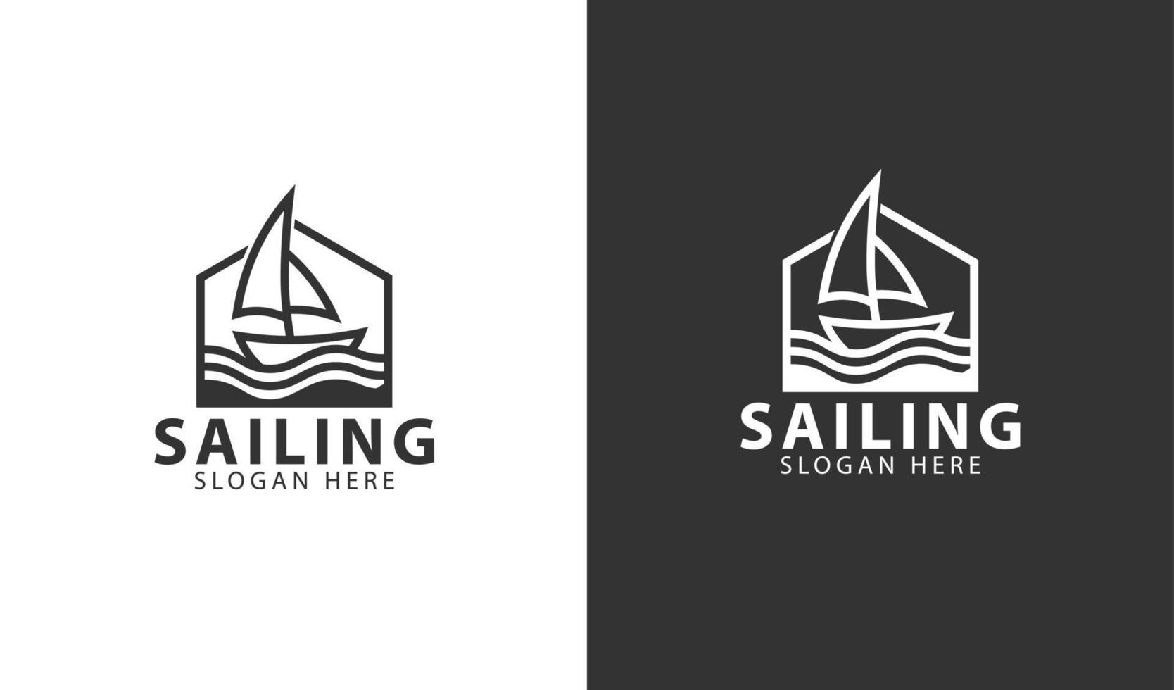 segling företag logotyp enkel design aning vektor