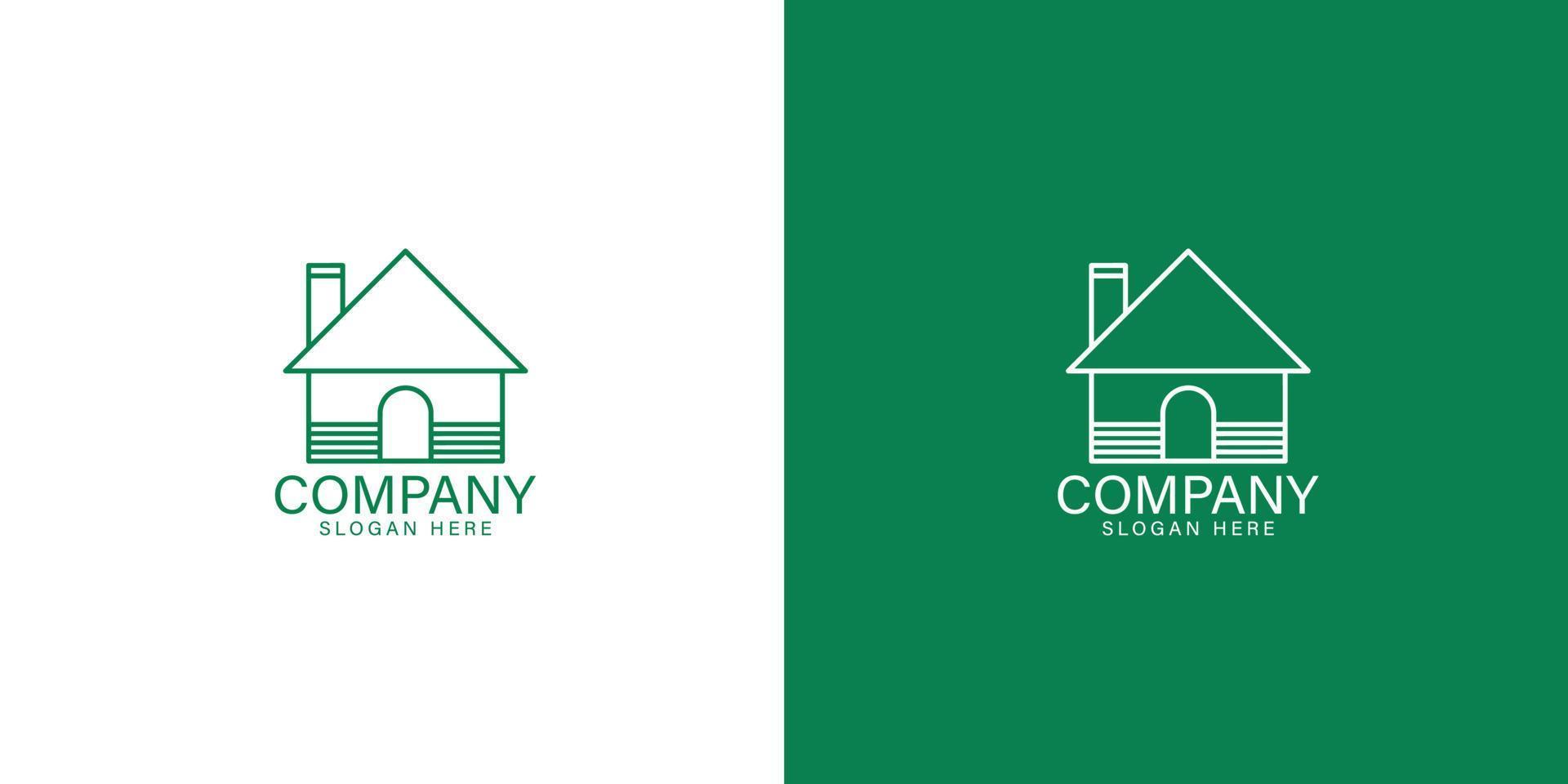 Bauernhaus-Logo-Vorlage einfaches Design vektor