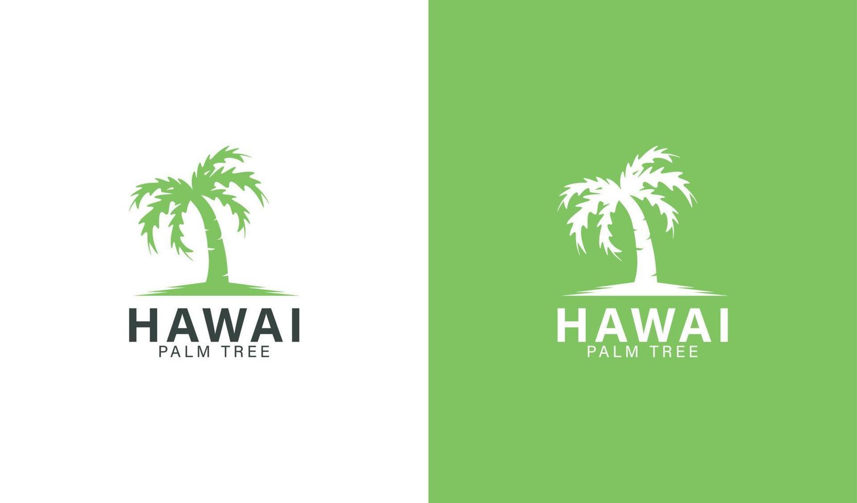 Hawaii-Palme-Logo-Vorlage minimalistisches Design vektor