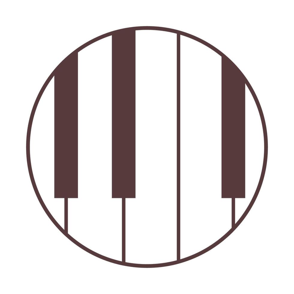 piano logotyp ikon design vektor