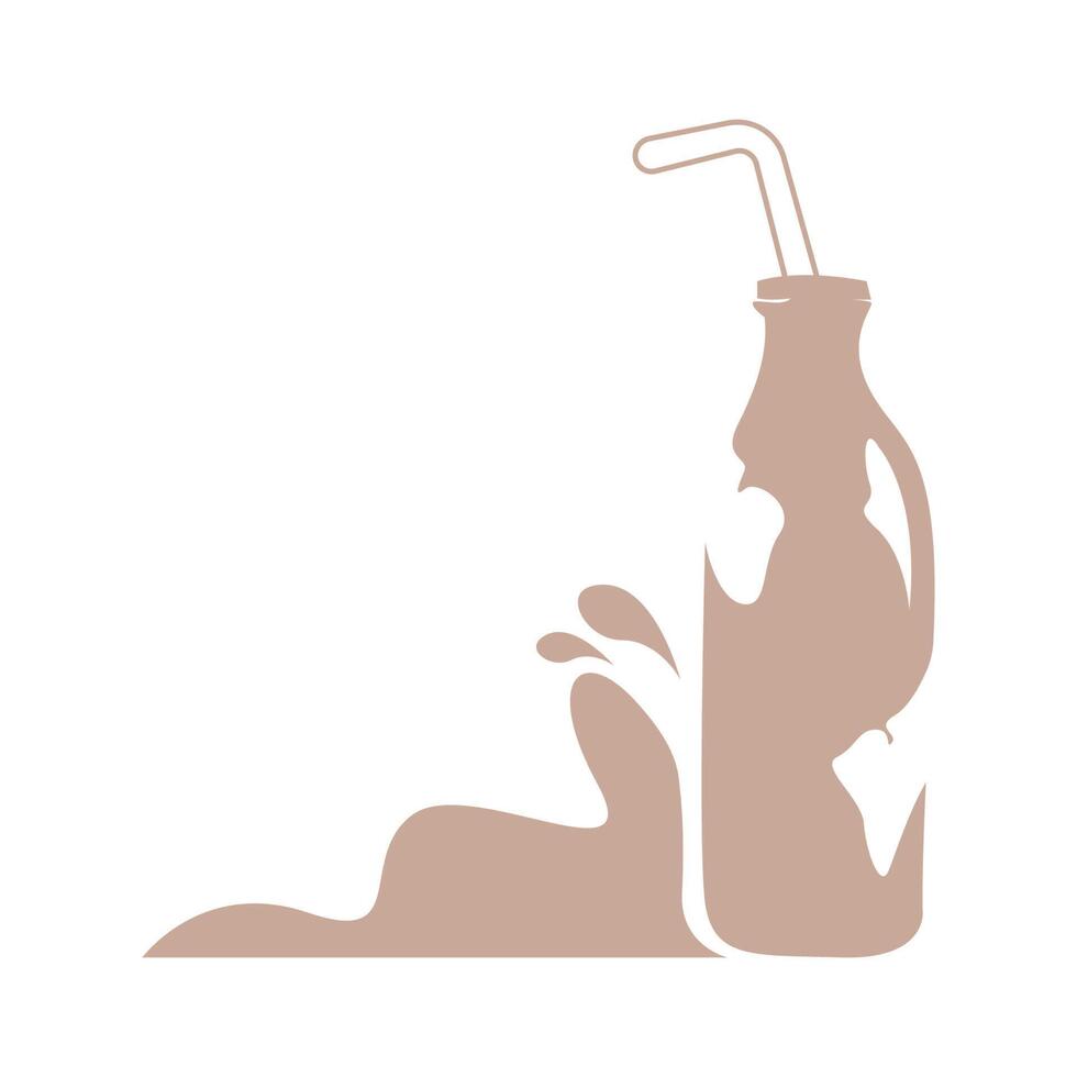 färsk mjölk logotyp ikon design vektor