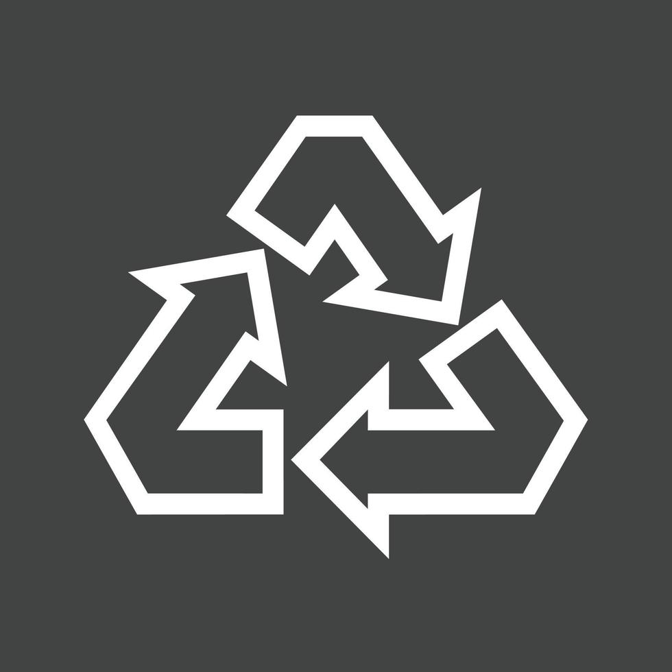 Invertiertes Symbol für Recycling-Linie vektor