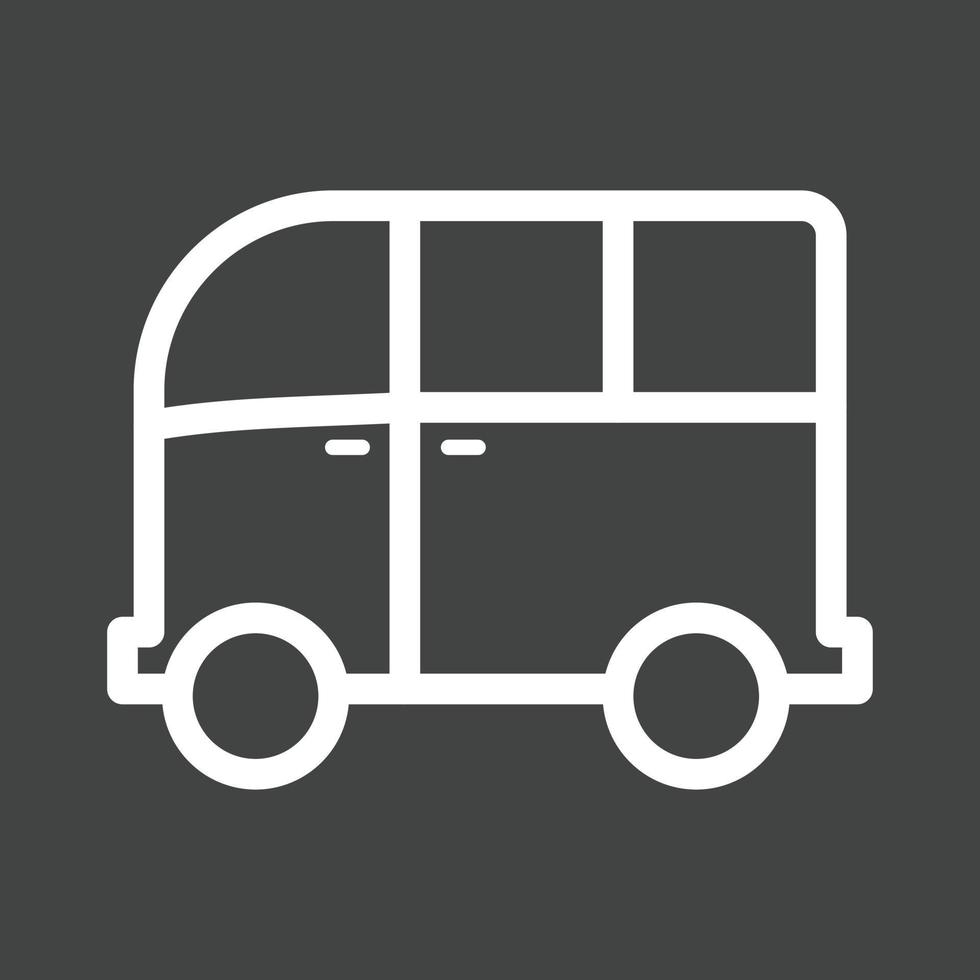 minibuss linje omvänd ikon vektor