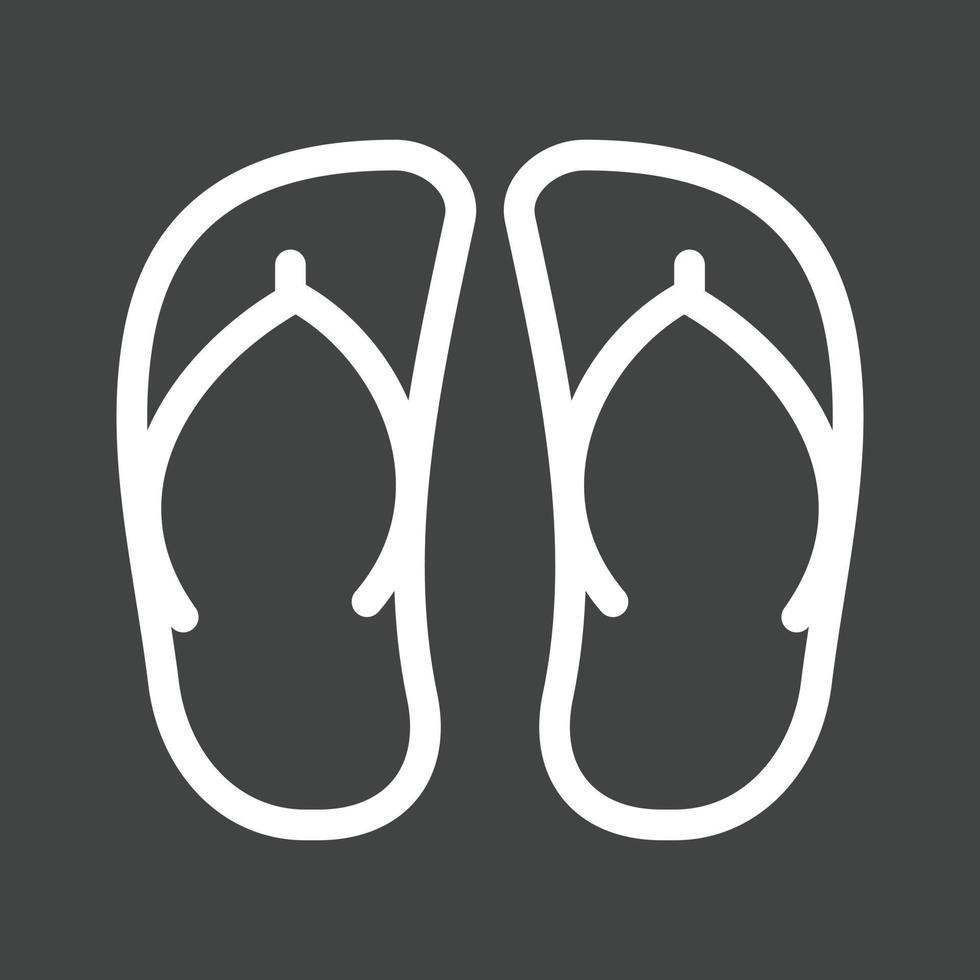 sandaler linje omvänd ikon vektor