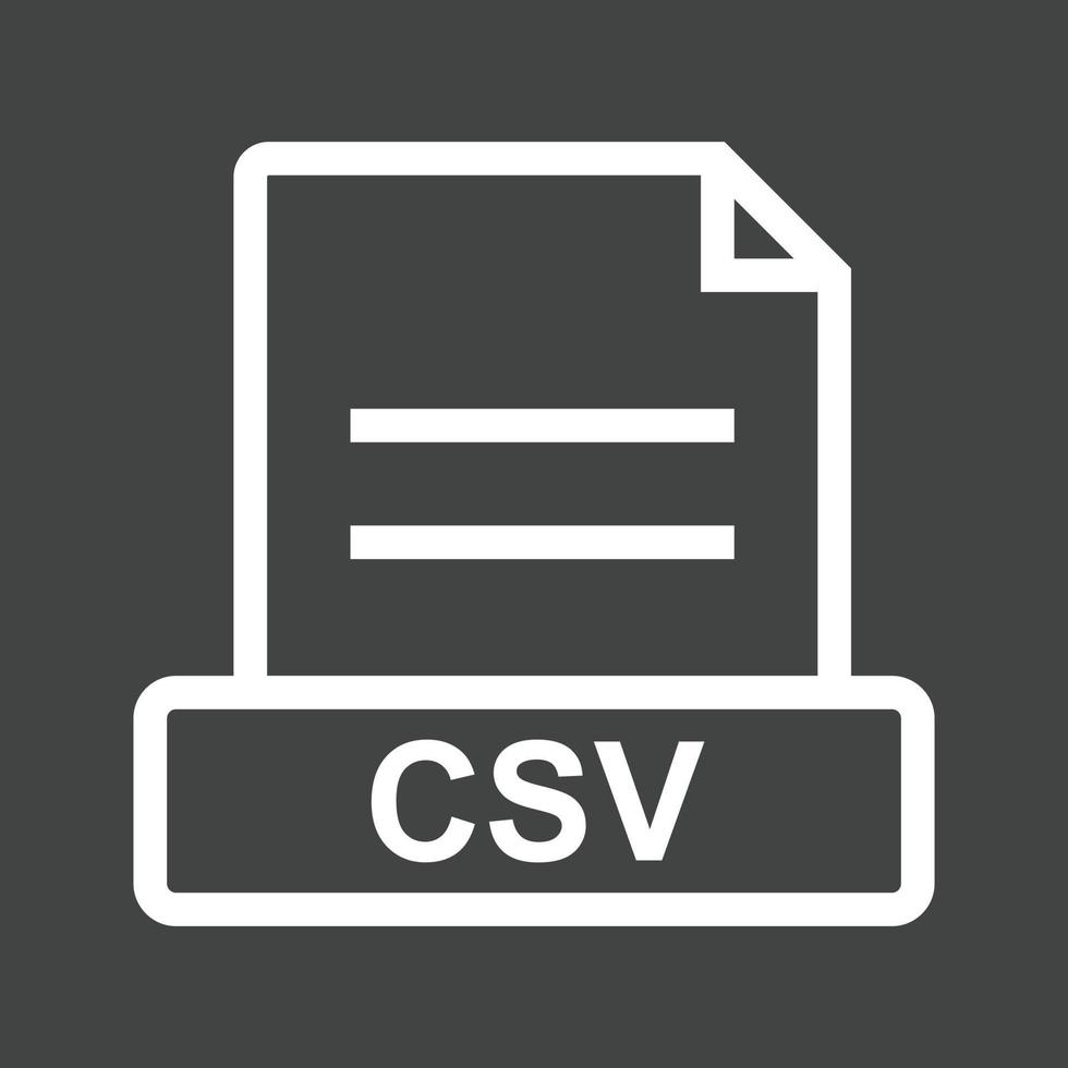 CSV-Zeile invertiertes Symbol vektor