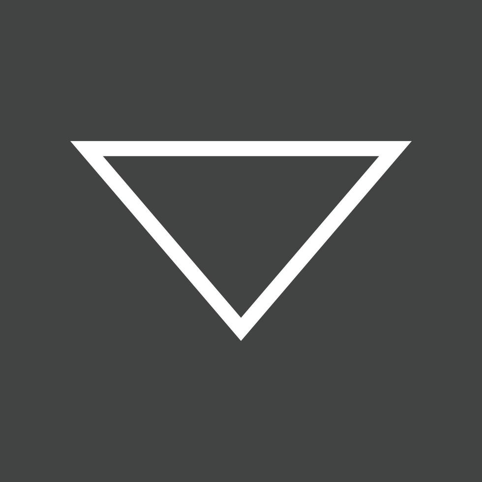 triangel pil ner linje omvänd ikon vektor