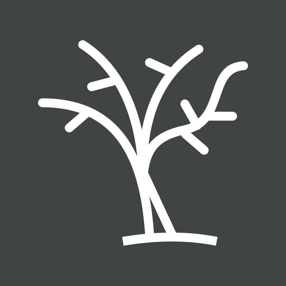 Baum ohne Blätter Linie umgekehrtes Symbol vektor