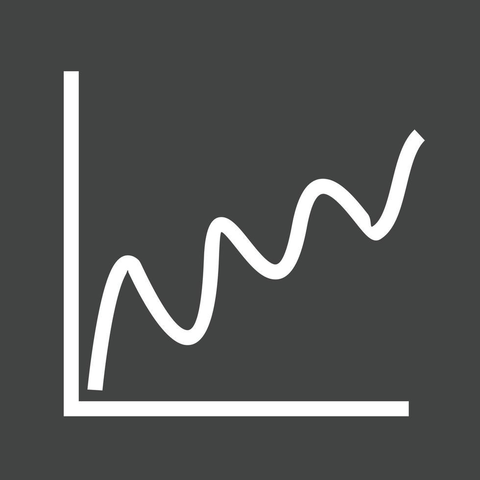 Invertiertes Symbol für die glockenförmige Diagrammlinie vektor