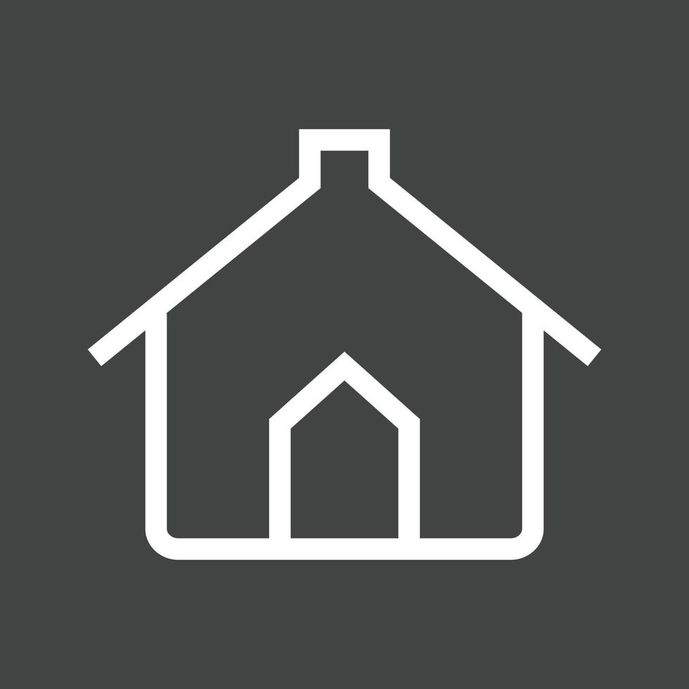 Invertiertes Symbol für Haustierhauslinie vektor