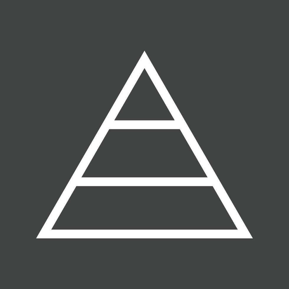 pyramid Diagram linje omvänd ikon vektor