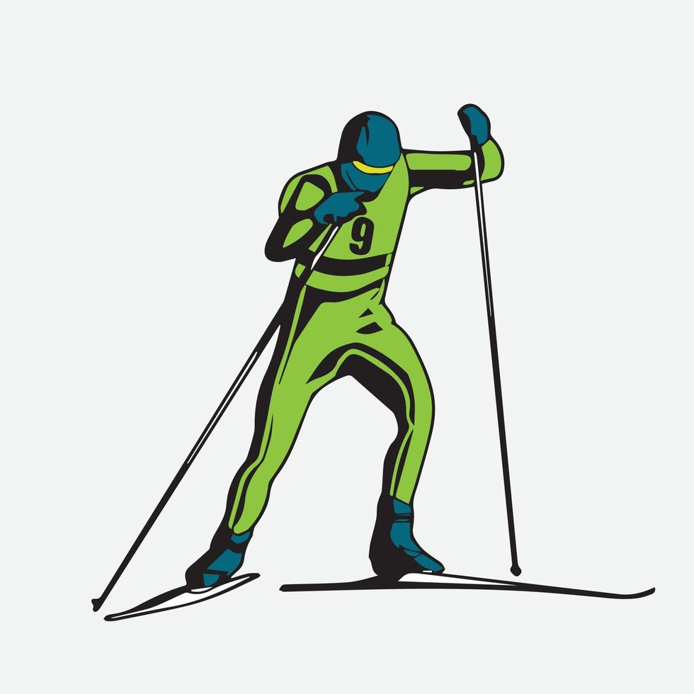 Person, die Snowboard fährt. Snowboarder in Aktionsvektorillustration. Extremer Wintersport. Snowboard-Emblem. Logo des Sportvereins. Snowboardausrüstung. vektor