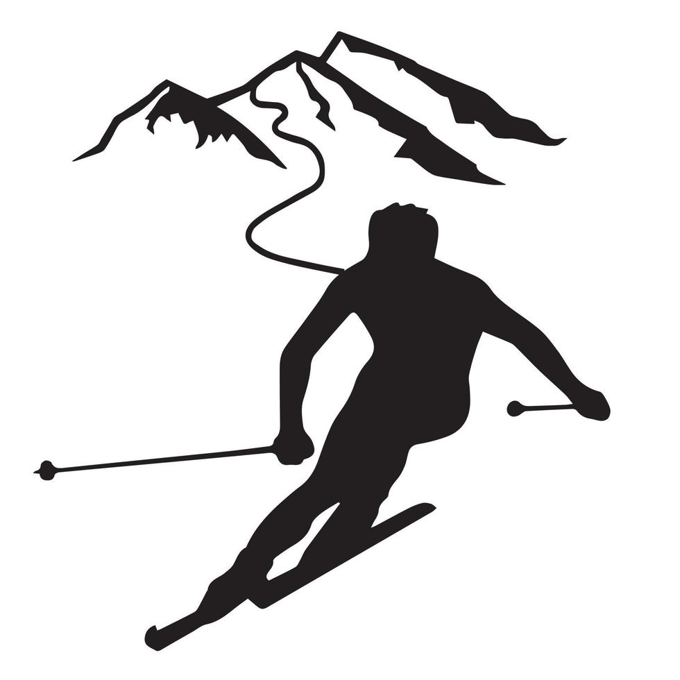 Person, die Snowboard fährt. Snowboarder in Aktionsvektorillustration. Extremer Wintersport. Snowboard-Emblem. Logo des Sportvereins. Snowboardausrüstung. vektor