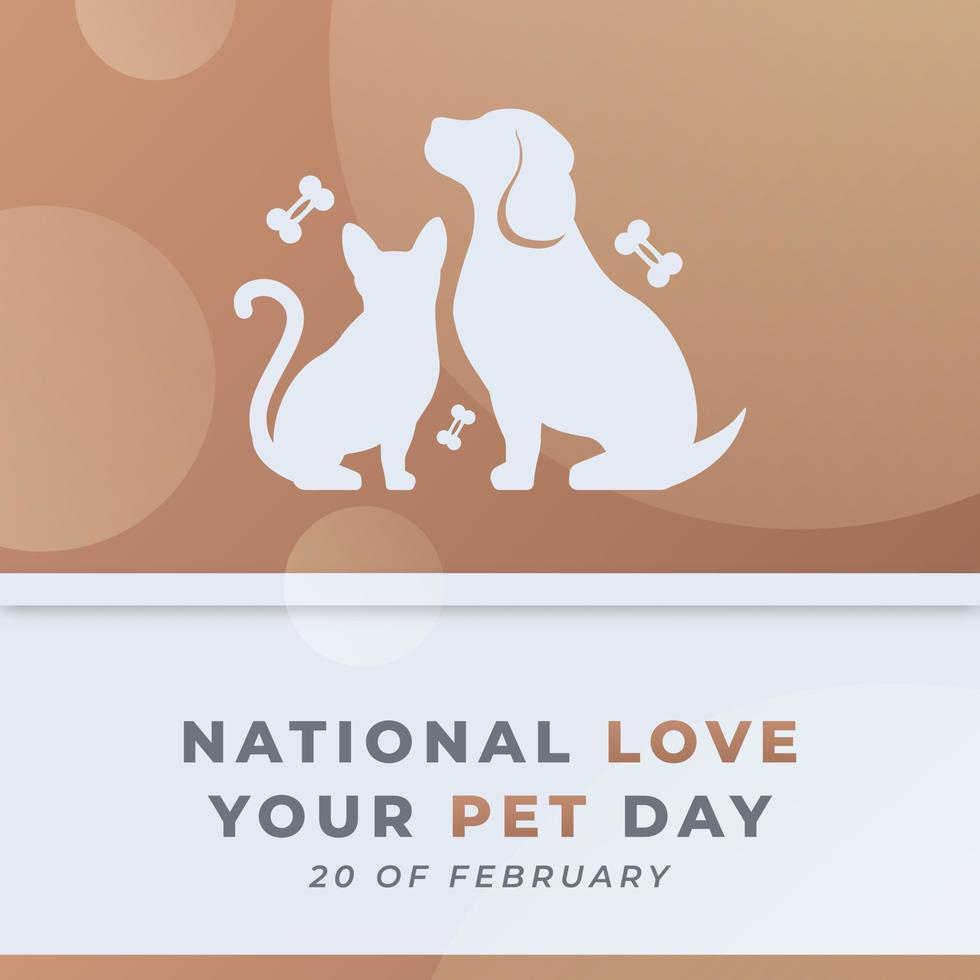 happy national love your pet day februar feier vektor design illustration. vorlage für hintergrund, poster, banner, werbung, grußkarte oder druckgestaltungselement