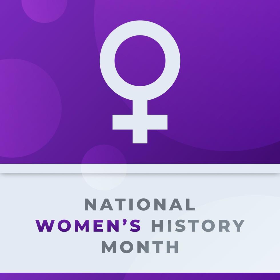 Happy National Womens History Month March Celebration Vector Design Illustration. vorlage für hintergrund, poster, banner, werbung, grußkarte oder druckgestaltungselement