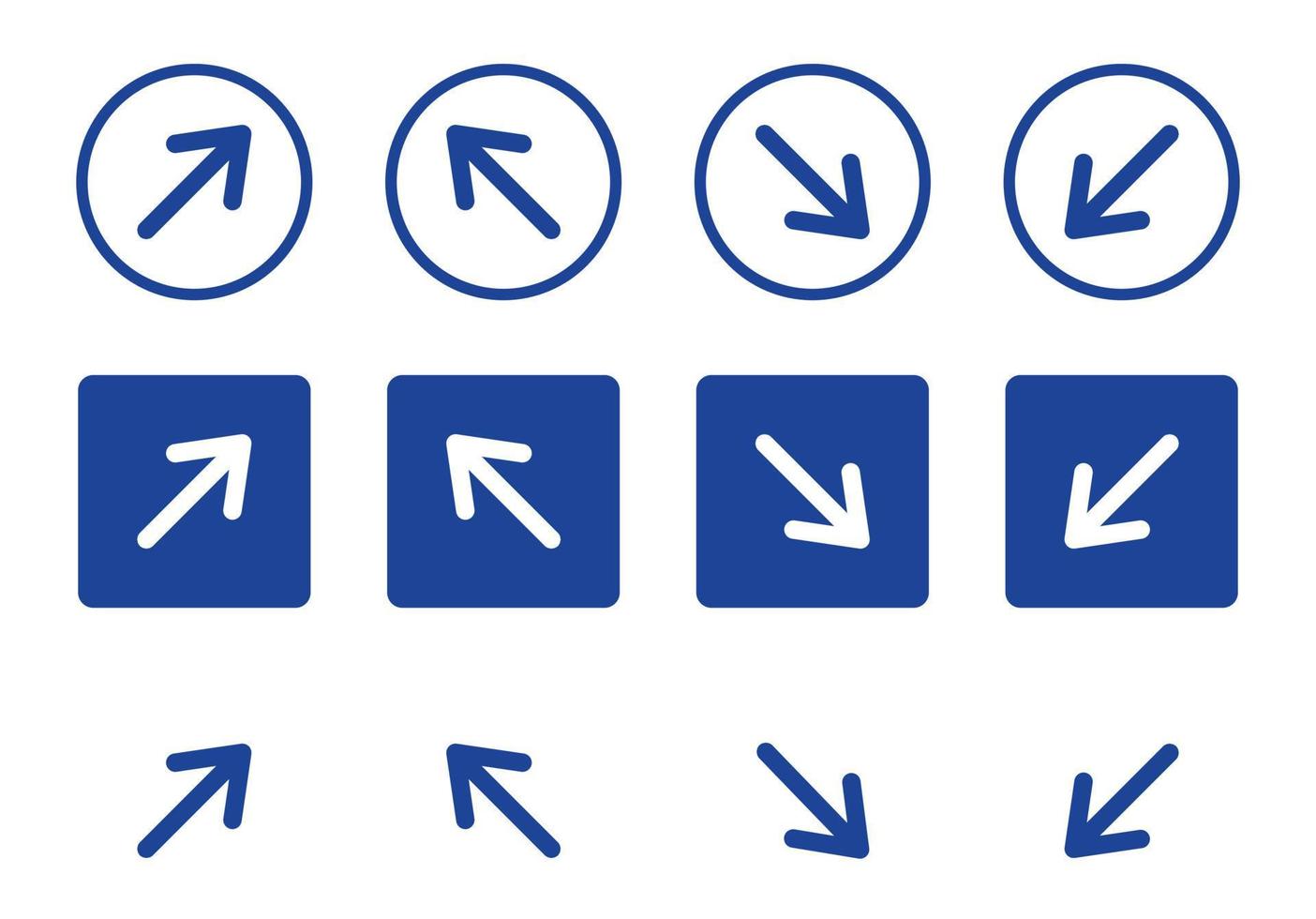 links-rechts-pfeil-symbol-set vektor