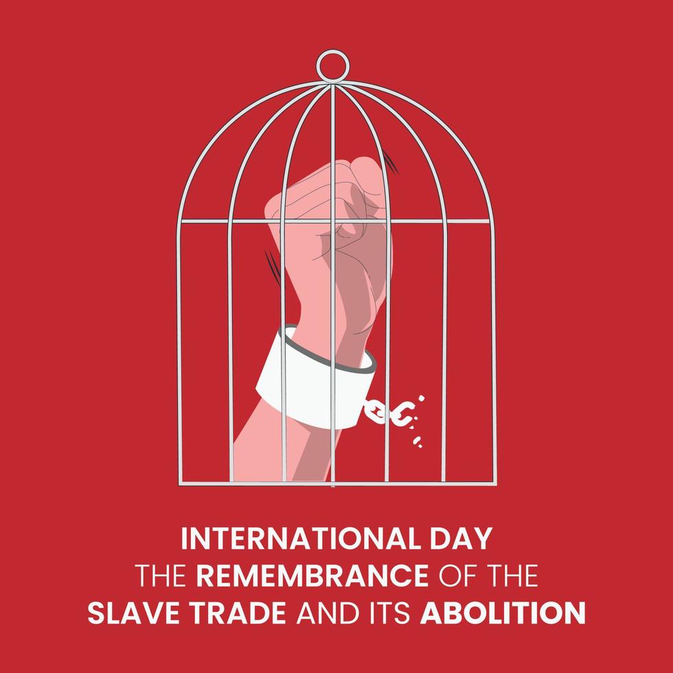 vektor grafisk av internationell dag för de avskaffande av slaveri Bra för internationell dag för de avskaffande av slaveri firande. platt design.