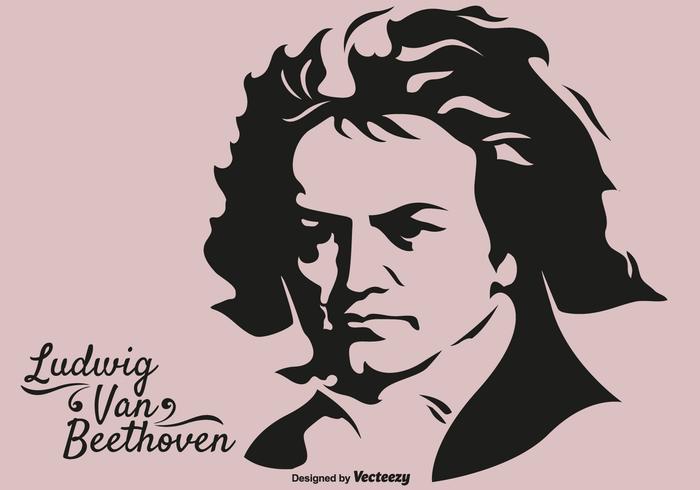 Vektor av musiker Ludwig Van Beethoven