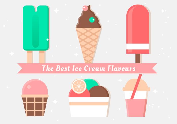 Gratis Vector Ice Cream Illustrationer