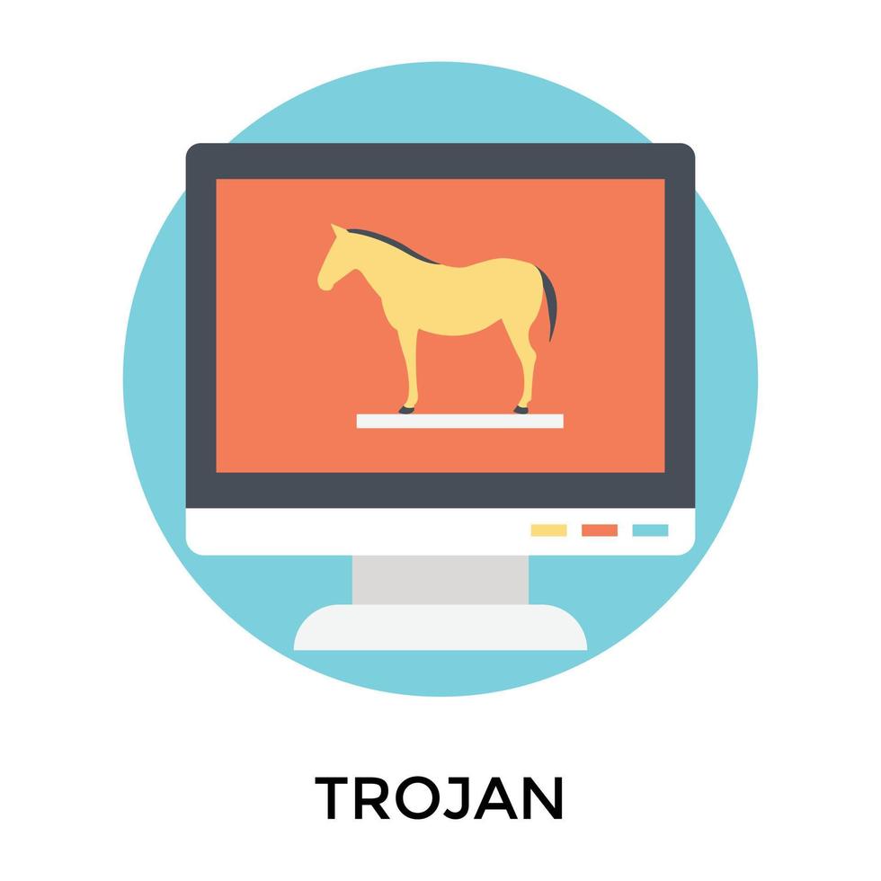 trendiga trojan koncept vektor