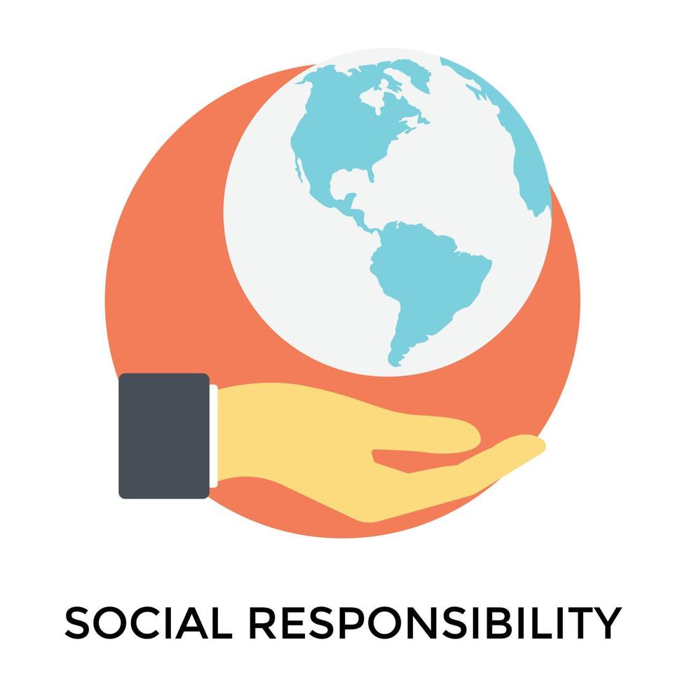 trendig social ansvar vektor