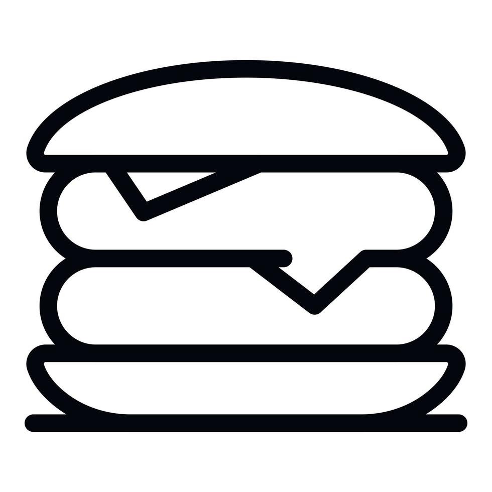 Burger-Symbol, Umrissstil vektor