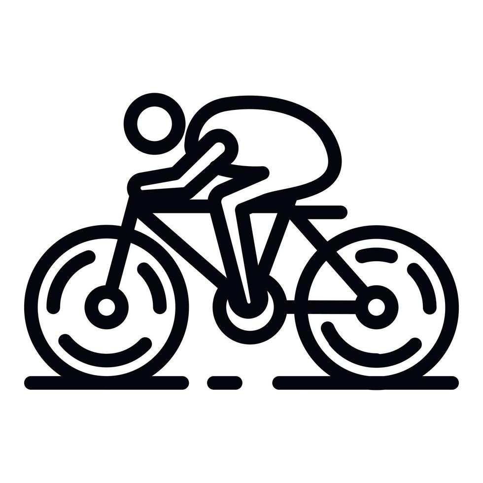 Symbol für Gewichtsabnahme beim Radfahren, Umrissstil vektor