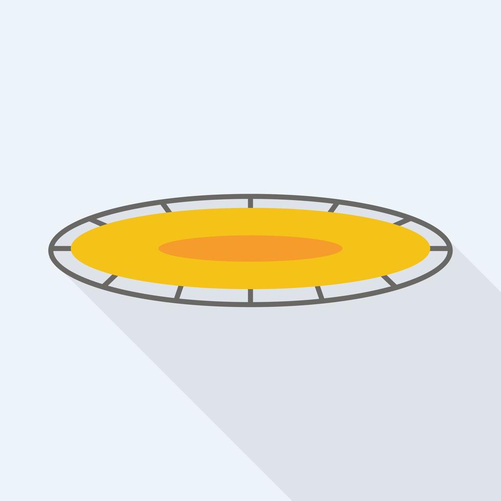 gul trampolin ikon, platt stil vektor