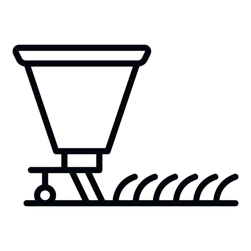 Symbol für Landwirtschaftsausrüstung, Umrissstil vektor