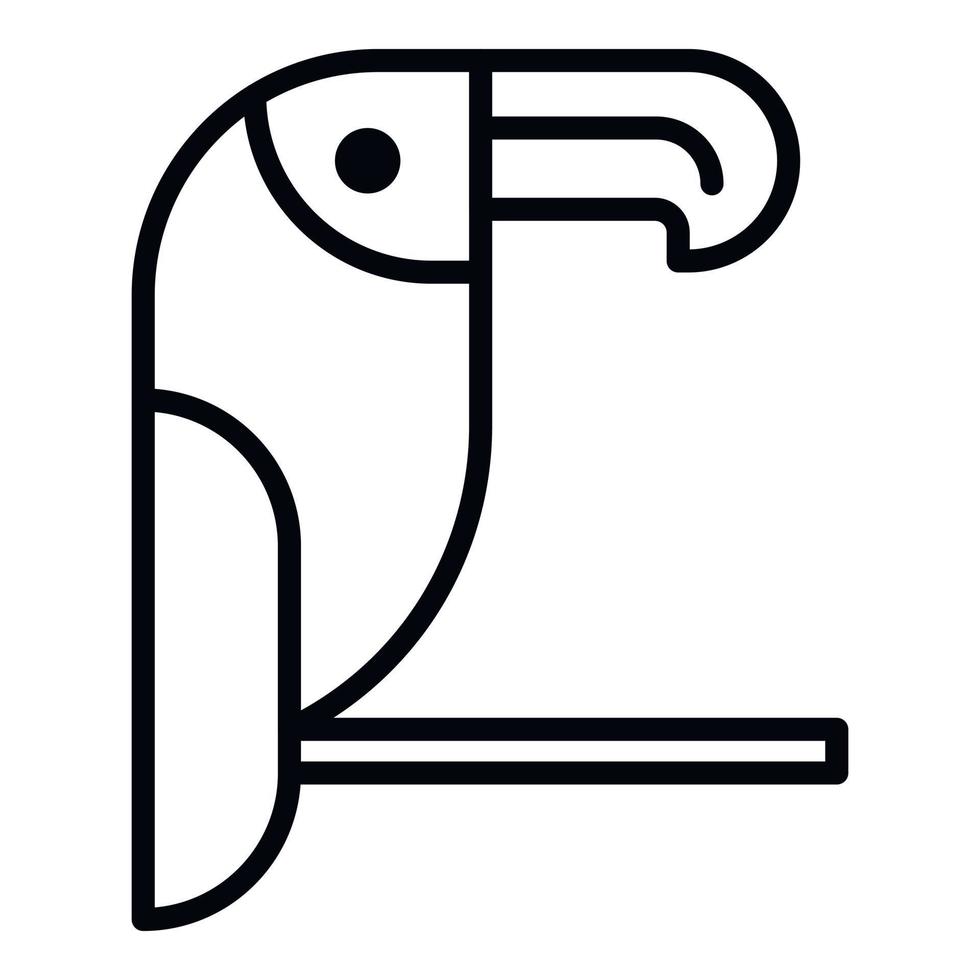 Tukan-Vogel-Symbol, Umrissstil vektor