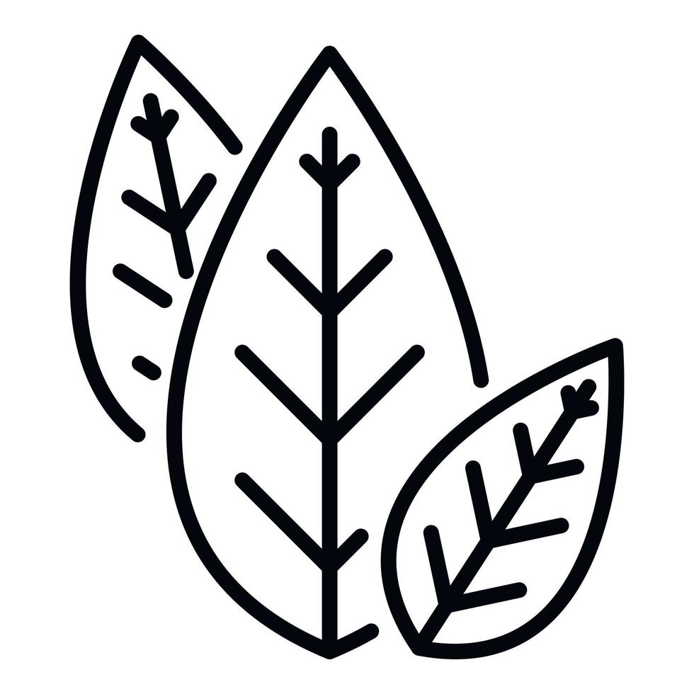 Symbol mit drei Blättern, Umrissstil vektor