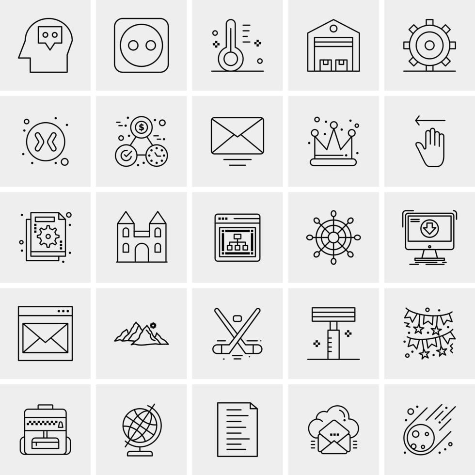 25 universelle Business-Icons Vektor kreative Icon-Illustration zur Verwendung in Web- und Mobilprojekten