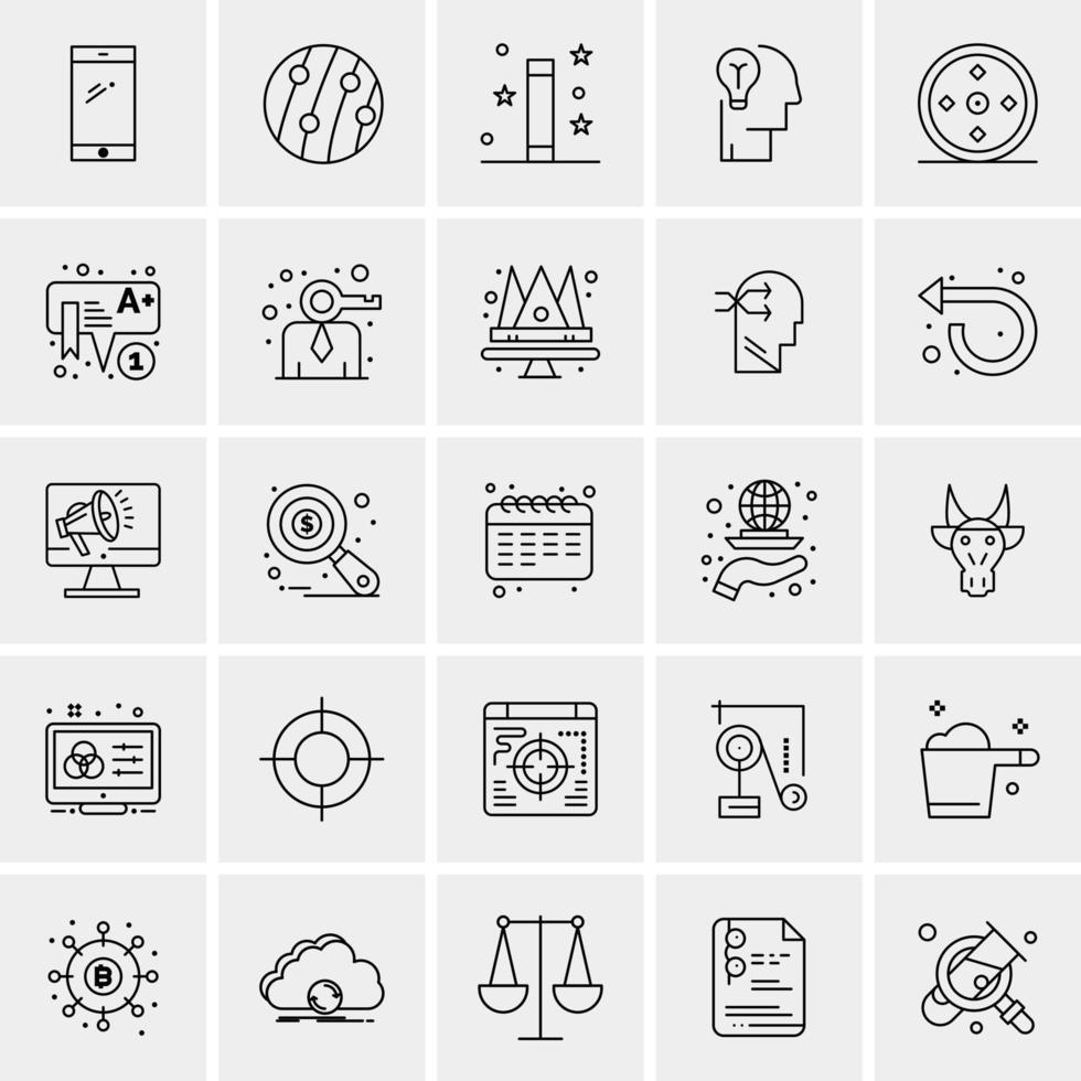 25 universelle Business-Icons Vektor kreative Icon-Illustration zur Verwendung in Web- und Mobilprojekten