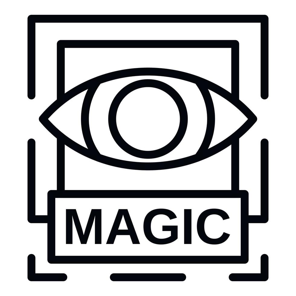 magi öga ikon, översikt stil vektor