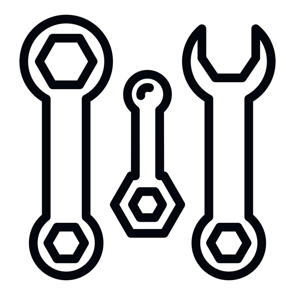 rycka nycklar ikon, översikt stil vektor