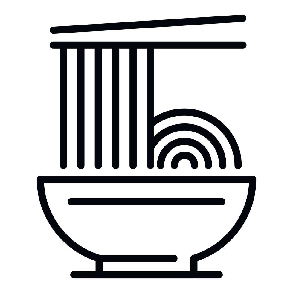 Schüssel-Ramen-Symbol, Umrissstil vektor