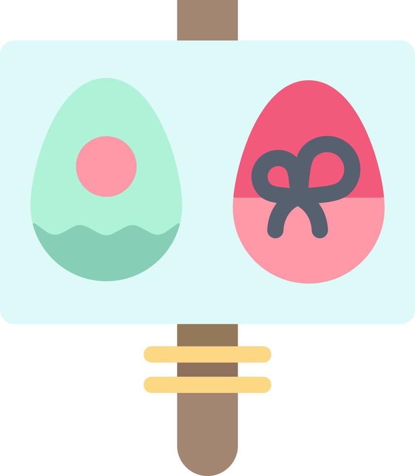 Ei Eier Ostern Ferienwohnung Farbe Symbol Vektor Symbol Banner Vorlage
