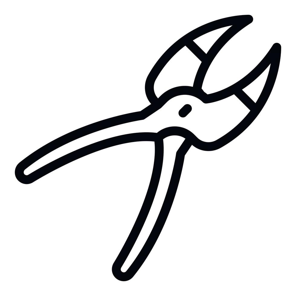 medicinsk tång ikon, översikt stil vektor