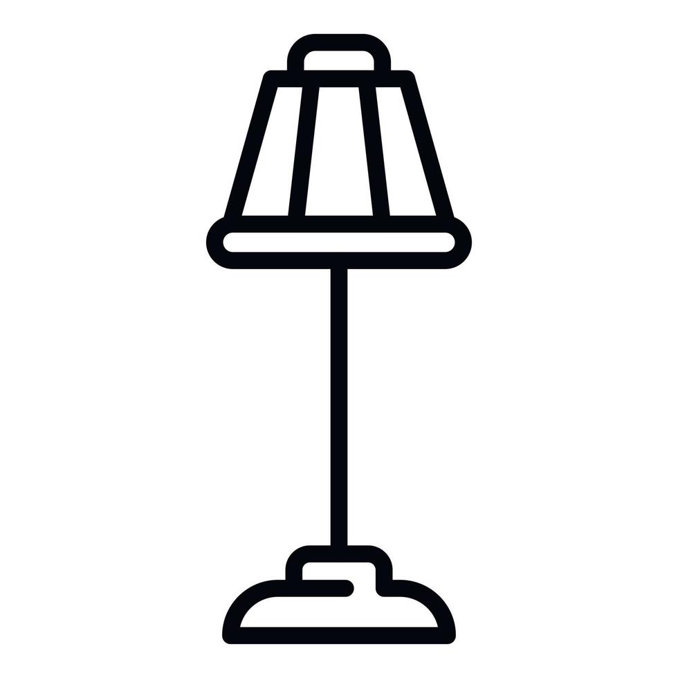 natt lampa ikon, översikt stil vektor