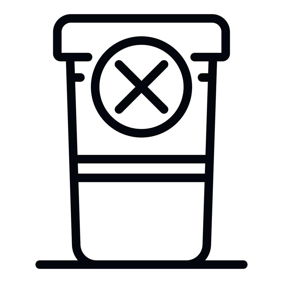 Kein Recycling-Beutel-Symbol, Umrissstil vektor