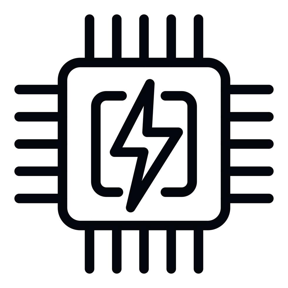 Smart-Home-Prozessor-Symbol, Umrissstil vektor