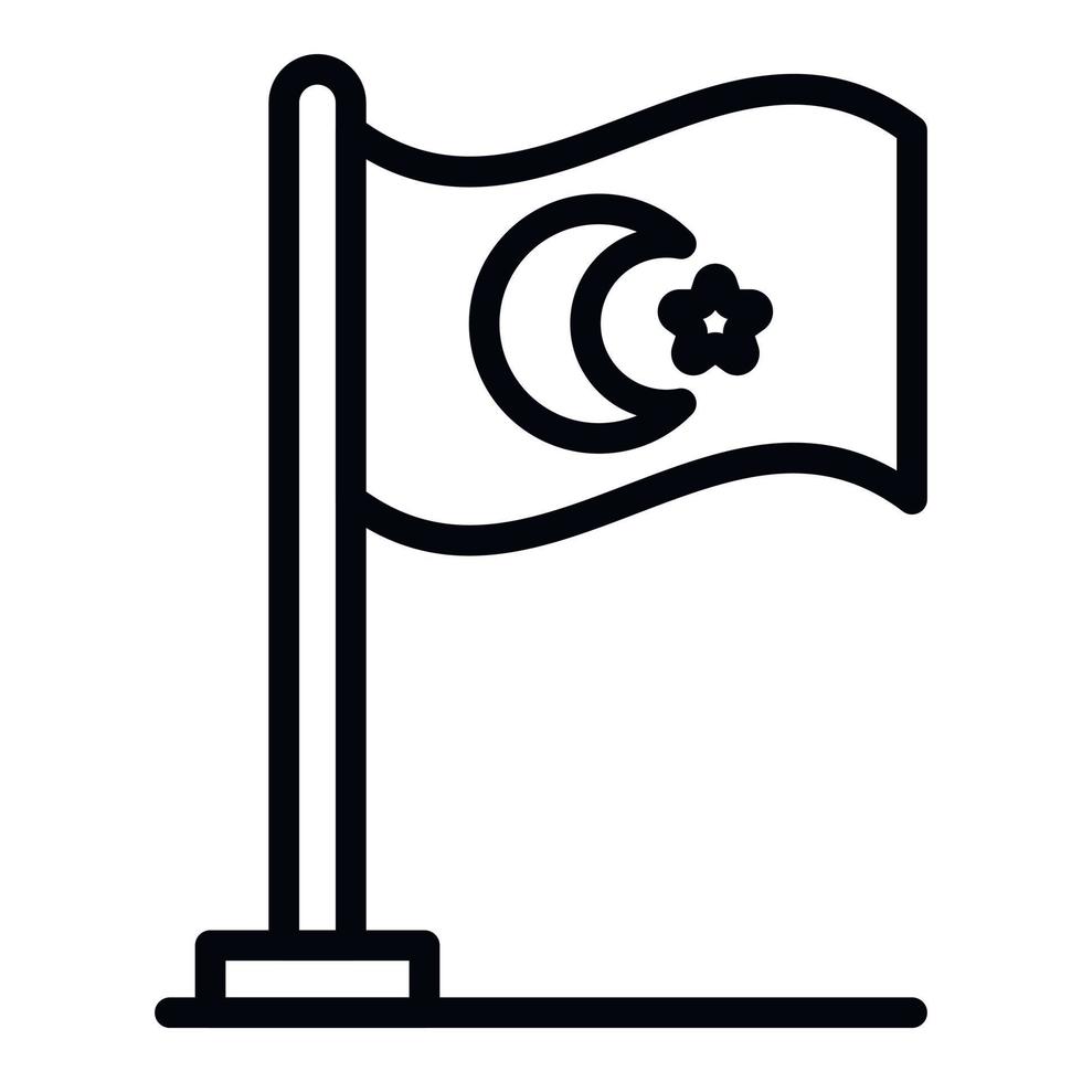 Truthahnflaggensymbol, Umrissstil vektor