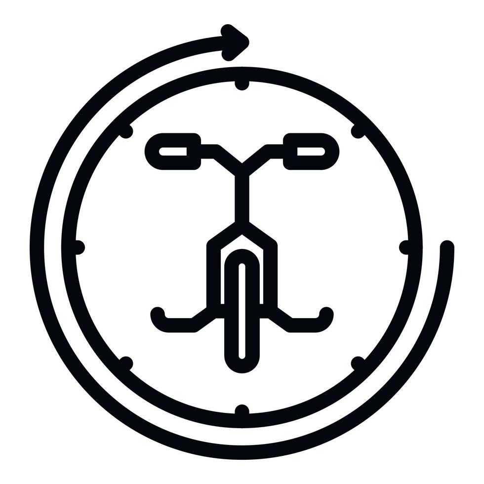 Symbol für Fahrradparkmiete, Umrissstil vektor